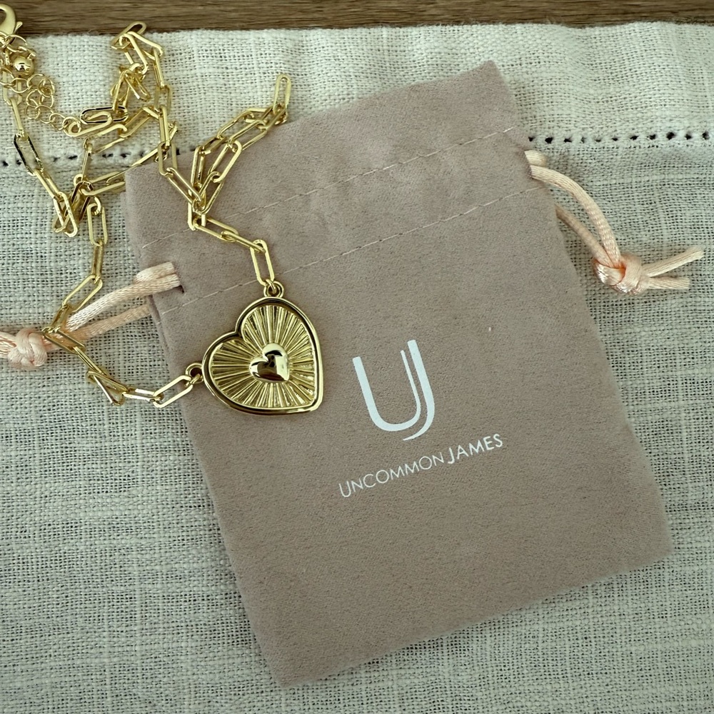 Uncommon James Gold Radiating Heart Necklace
